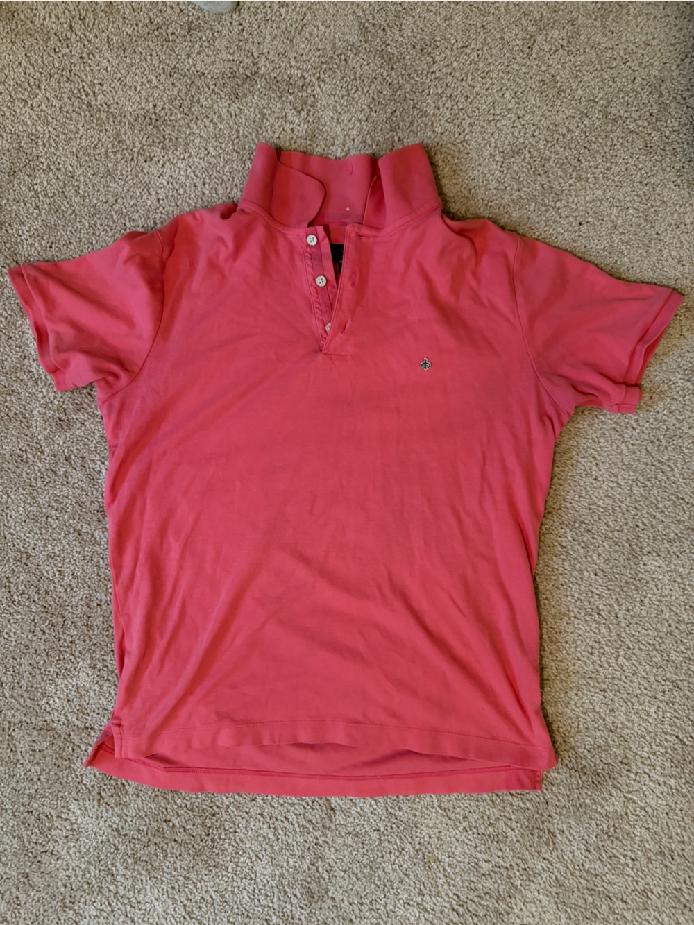 rag & bone Pink Short-Sleeve Polo